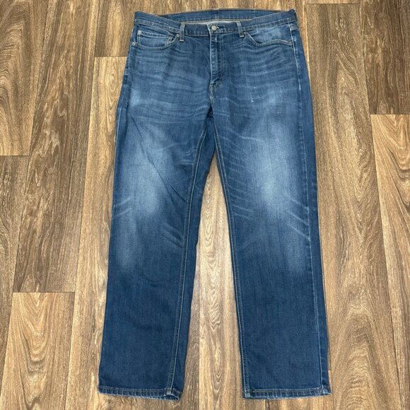 Levi's 541 Jeans Men's 36x34 Dark Wash Athletic Fit Stretch Denim Faded - Picture 1 of 11